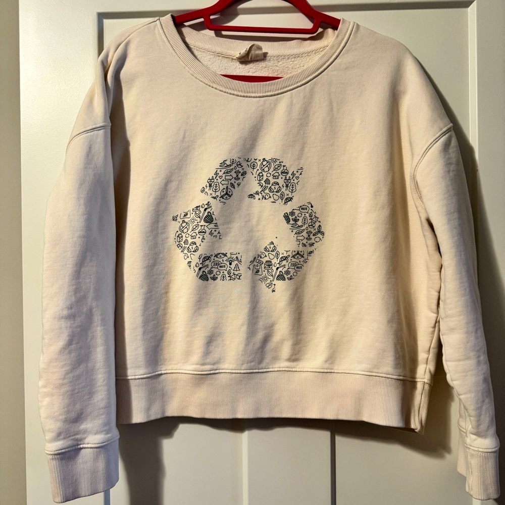 PACT Oversized Sweater Recycle sign Size L